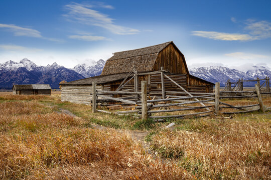 Pumphouse Barn at Mormon Row in Grand Teton National Park