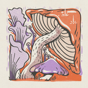 giant mushrooms