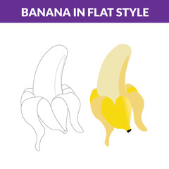 Banana in flat style. Banana icon