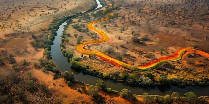 The Australian Aboriginal Dreamtime Story of the Rainbow Serpent: Shaping the Land, Rivers, Trees, and People. Concept Australian Dreamtime, Aboriginal Culture, Rainbow Serpent, Indigenous Stories