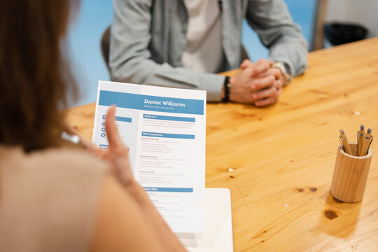 Job Interview in Modern Office