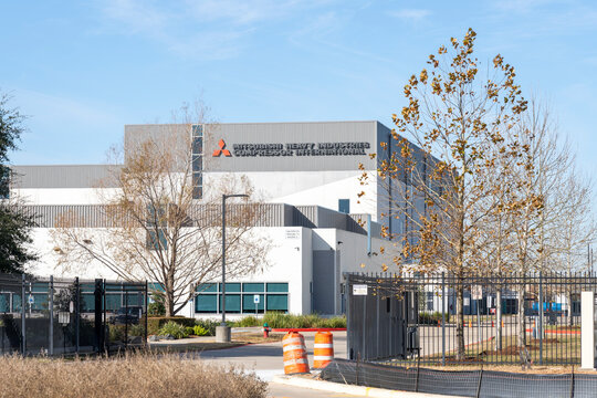 Pearland, Texas, USA - February 14, 2022: Mitsubishi Heavy Industries Compressor International facility in Pearland, Houston, Texas. 