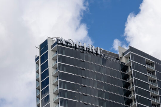 Houston, TX, USA - February 15, 2022: 40-Story Aspire Post Oak residential tower in Houston, TX, USA. 