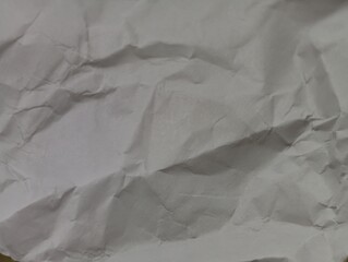 wrinkled crumpled  white paper background