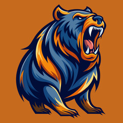 silhouette, teeth, dog, nature, grizzly