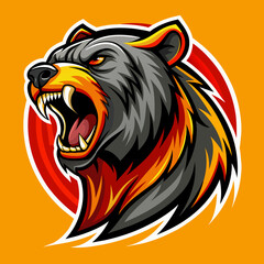 silhouette, teeth, dog, nature, grizzly