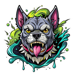head, animal, vector, wolf, tattoo, tiger, lion, wild, illustration, dog, cartoon