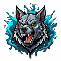 head, animal, vector, wolf, tattoo, tiger, lion, wild, illustration, dog, cartoon