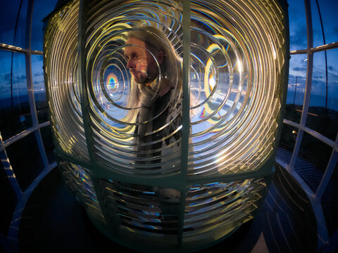 Hypnotic loneliness of the solitary lighthouse keeper