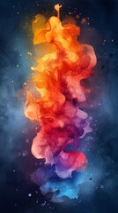 Colorful Smoke Cloud Floating - obrazy, fototapety, plakaty