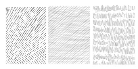 Set of crosshatch texture isolated, hand drawn