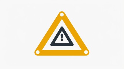 A vector icon depicts a danger sign, representing caution, with a simple flat pictogram on a white background.