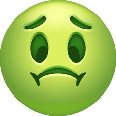 Nauseated Green Face Sick Illness Emoji