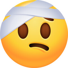 Emoji Wearing Head Bandage Icon