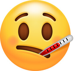Face with Thermometer Sick Emoji Icon