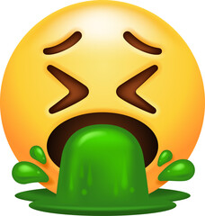 Vomiting Face Sickness Emoji Icon