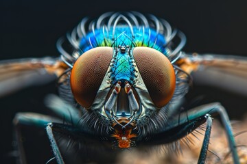Close-Up of a Stylish Fly Generative AI