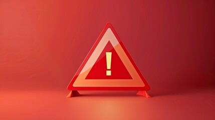 An alert icon in the shape of a triangle with an exclamation mark indicates a warning attention sign.