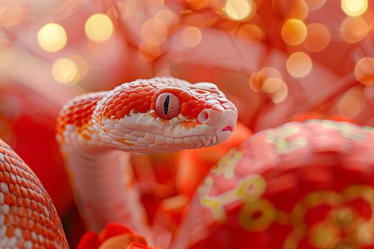 Cute Snake for Chinese New Year: Adorable Decoration Inspiration Generative AI
