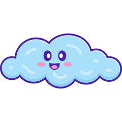 Cute Cartoon Cloud Icon