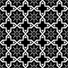Abstract geometric black and white hipster fashion pillow pattern