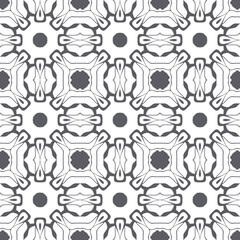 Elegant very beautiful gray and white seamless pattern. Ornamental style tribal ethnic background