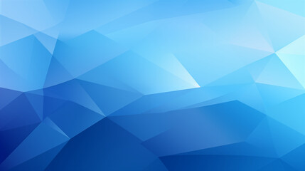 Blue Crystal Polygonal Background in Abstract Style
