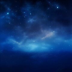Night sky with stars and clouds as background. 3D illustration.