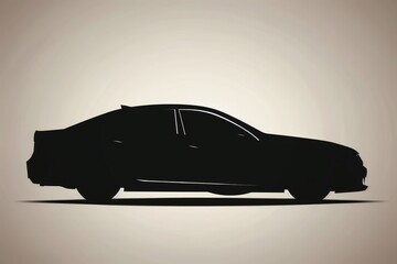 Outlined Silhouette of a car.