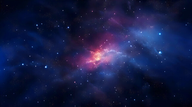 Galaxy and nebula in deep space. computer generated abstract background