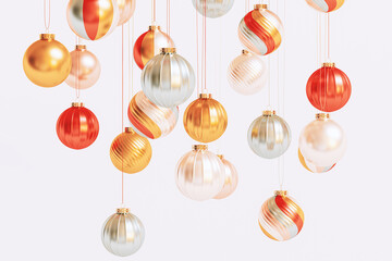 Xmas Ornaments on Metallic Threads