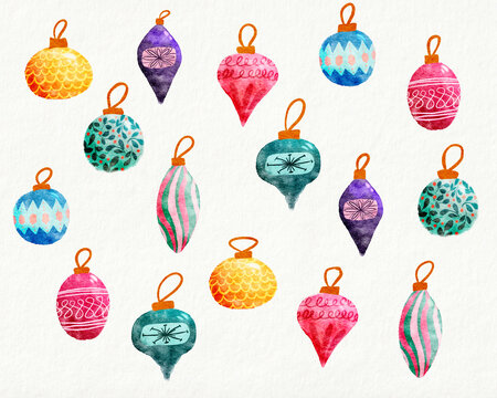 Christmas decoration Baubles illustration
