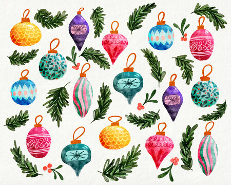 Christmas decoration Baubles illustration