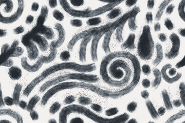 seamless ikat vector pattern, ethnic embroidery style, hand draw painting abstract.