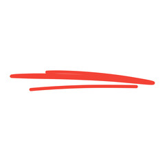 red brush stroke underline