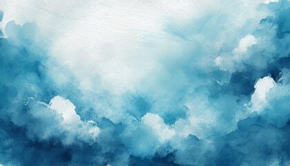 abstract watercolor texture, sky and clouds - obrazy, fototapety, plakaty