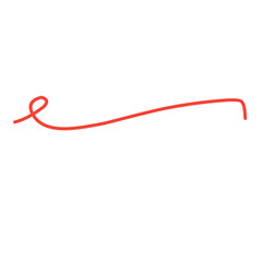 red brush stroke underline