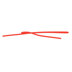 red brush stroke underline