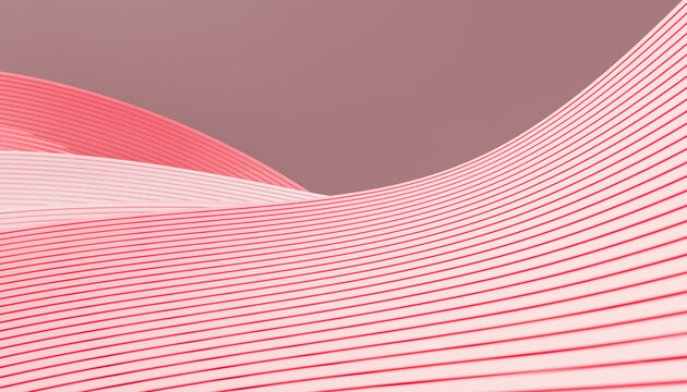 Abstract red background with layers of textile