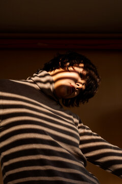 eyes closed woman portrait 