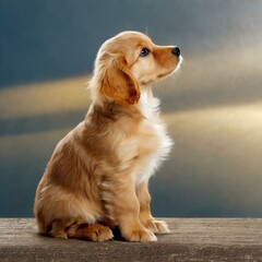 golden retriever puppy sitting