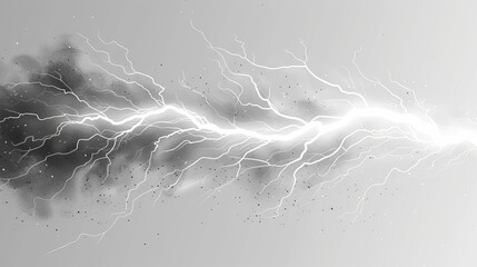 One-line drawing of lightning bolt icon, representing a continuous line art of lightning, depicted as a single line drawing background in vector illustration.