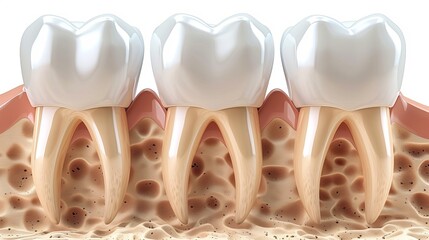 Presented in a realistic 3D style against a white background, this vector illustration showcases a healthy tooth as a decorative design element for dentistry and orthodontics.