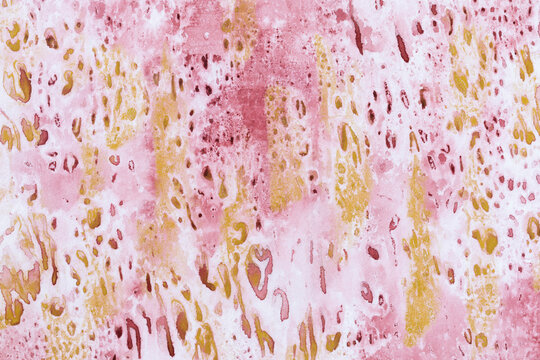 Pink and Gold Background Watercolor Art