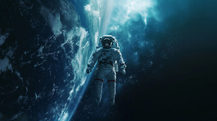 Fototapeta na wymiar astronaut in space
