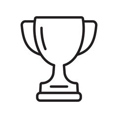 Trophy line icon. Trophy cup, winner cup, victory cup vector icon. Reward symbol sign for web and mobile.