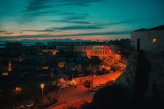 Vista sul quartiere Stampace e sull'ospedale civile dal quartiere Castello a Cagliari