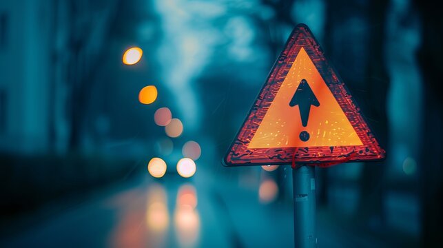 Various danger signs, warning signs, and attention signs are represented, serving as hazard indicators.