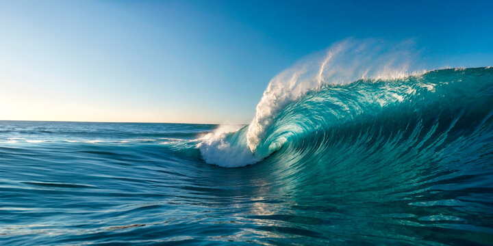 Deslizando nas Cristas: Surfando na Beleza do Oceano com um Tubo Magnífico