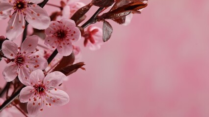 Cherry blossoms in full bloom, spring background - 771051912